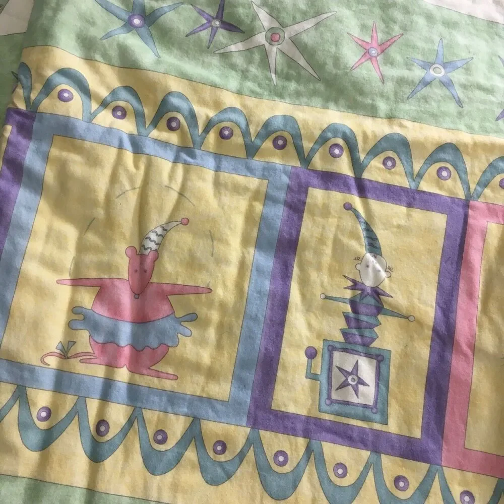 Vintage Baby Quilt Made With Love 39”X 58” Pastel Multi‎ color Nursery Decor